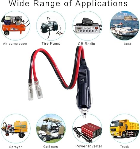 Miniatura 3 de Enchufe macho de repuesto para encendedor de cigarrillos de 12 V con plomo