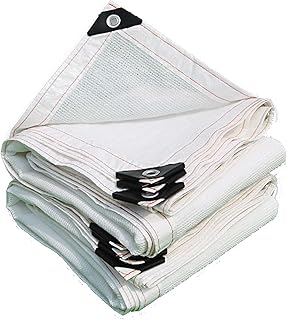 HTLLT Filet de Parasol, Parasol Durable Anti-Ultraviolet Recouvert de Plantes, Convient pour Les Jardins, Serres, Fleurs, Granges, Chenils, Clôtures-Blanc,3 * 4m