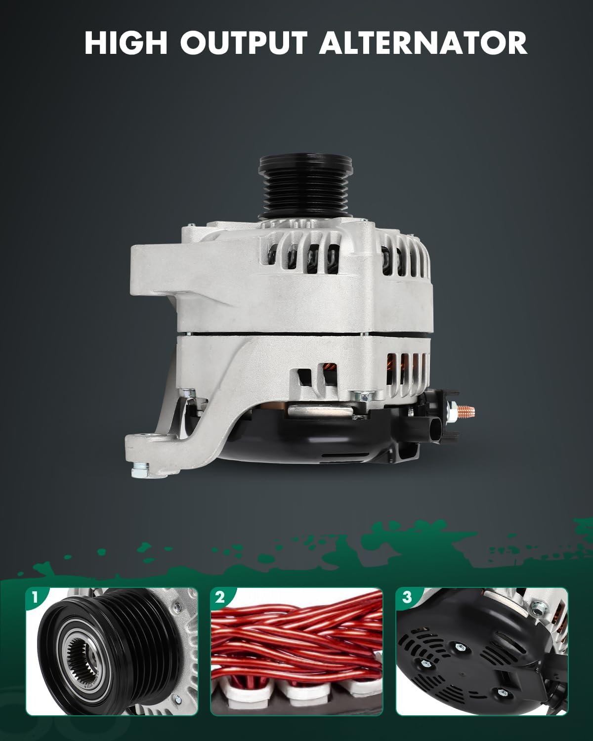 SCITOO Alternator Fits for BMW 228i 14-16, 320i 13-18, 328i, 428i xDrive, 528i, X1, X3, Z4, L4 2.0L - 12V 210Amp CW 6-Groove Pulley, Replace OE 14204 104210-6400 12-31-7-605-061