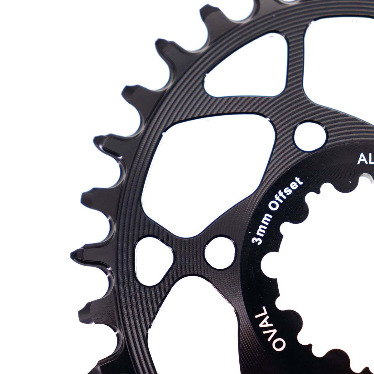 STONE – Plato Redondo/Ovalado Mount Direct Compatible con SRAM MTB 3 Tornillos 3 Offset CNC Aluminio Aleris 7075-T651 XX1 Eagle, X01 Eagle, GX Eagle, X1-1400, GX-1400, S-2210, X0, X9, S1400