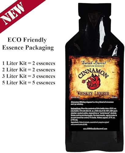 Miniatura 8 de Thousand Oaks Barrel Co. (1 litro) - Kit personalizado para hacer whisky de canela envejecida en barril - Cócteles Age Fireball, sidra de manzana