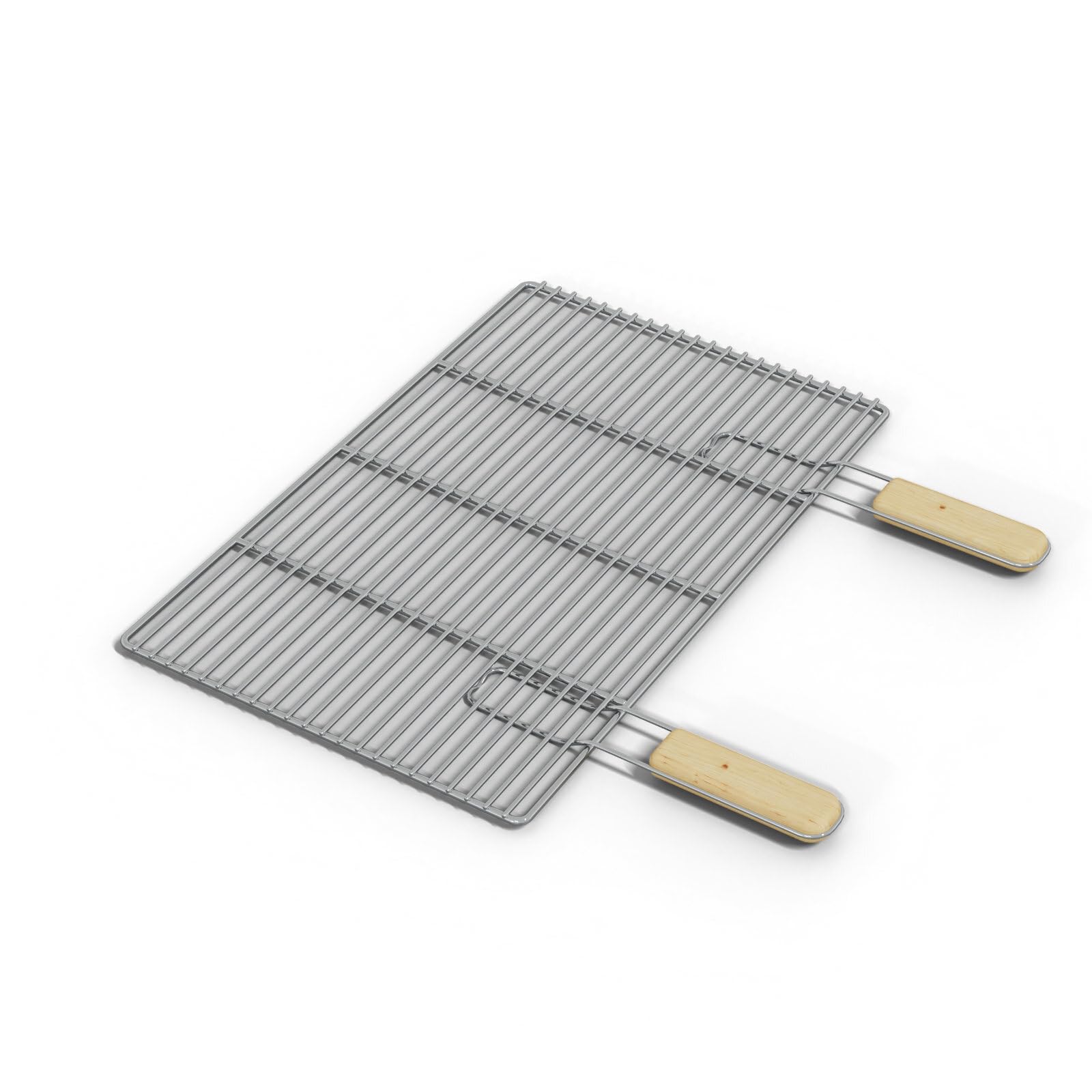 HAGO Edelstahl Grillrost | Eckig 54x34cm | Ersatzrost | Grillgitter | Grillgitter | universal | mit Griffen | Edelstahl | massiv | Gasgrill | Kohlegrill