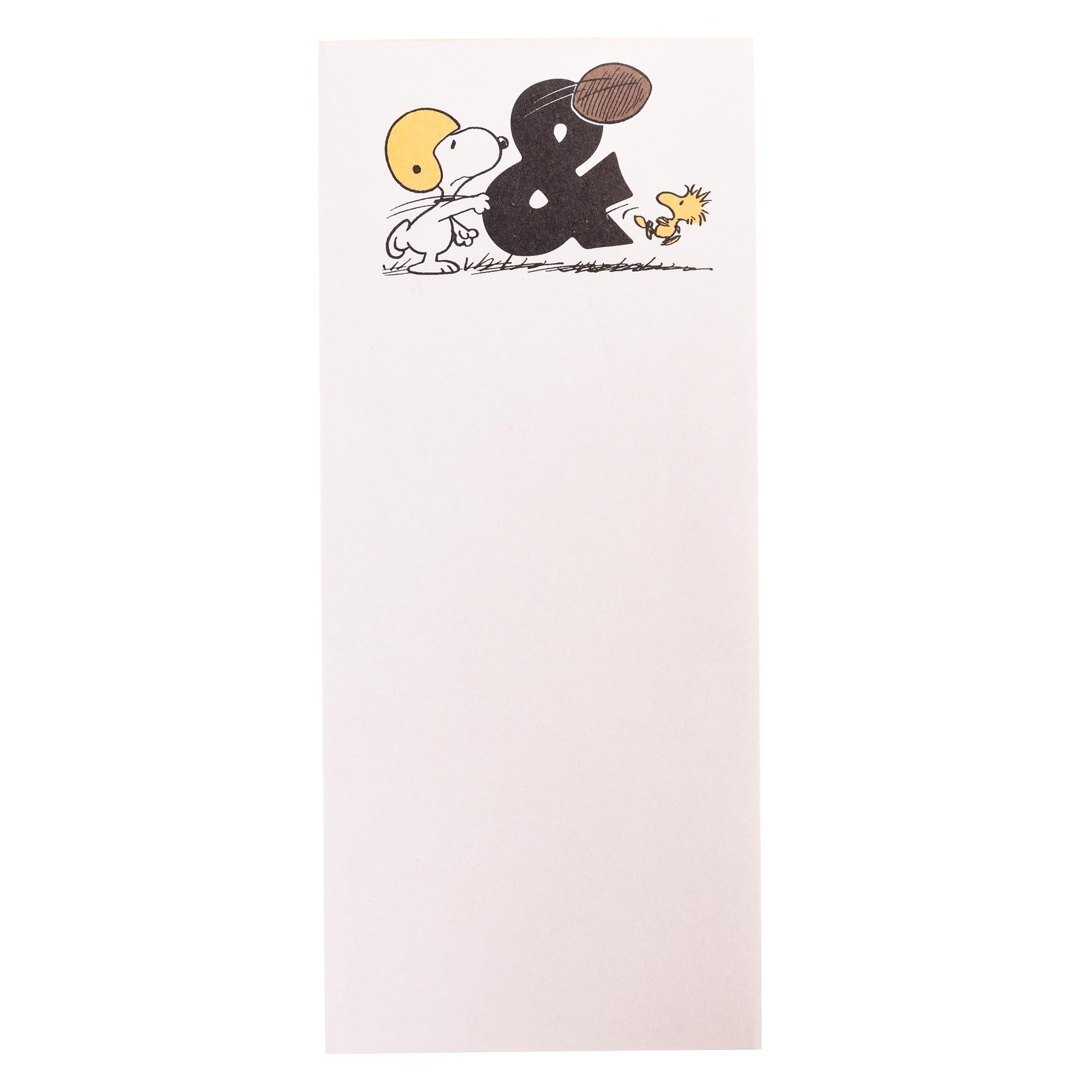 Graphique Peanuts Football Magnetic Notepad, 100 Tear-Away Sheets for Grocery, Shopping & To-Do Lists, Writing Pad for Fridge, Kitchen, Office