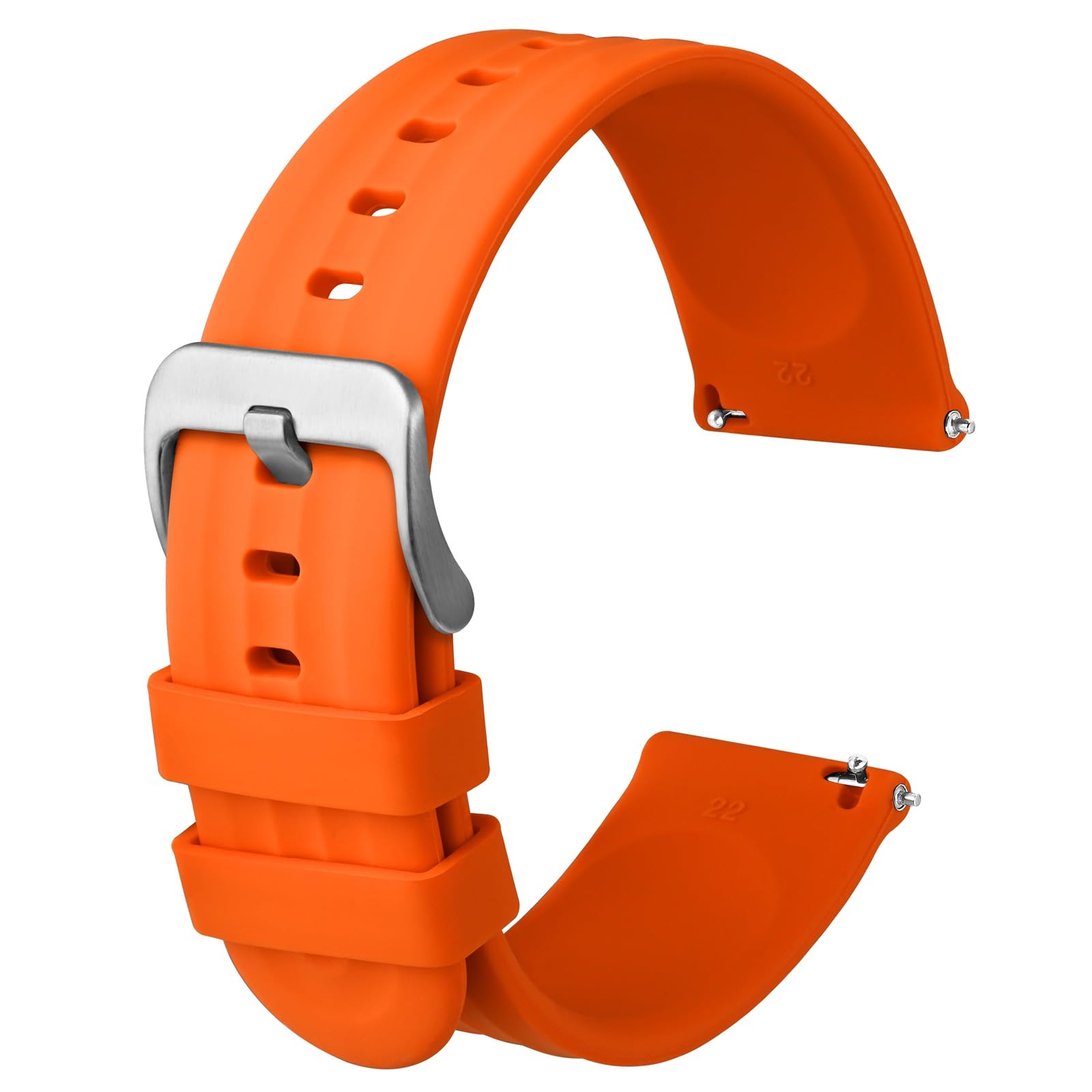 ANBEER Cinturini per Orologi in Silicone 18mm 20mm 22mm 21mm 19mm, Cinturini di Ricambio a Sgancio Rapido per Uomo Donna, Extra Lungo