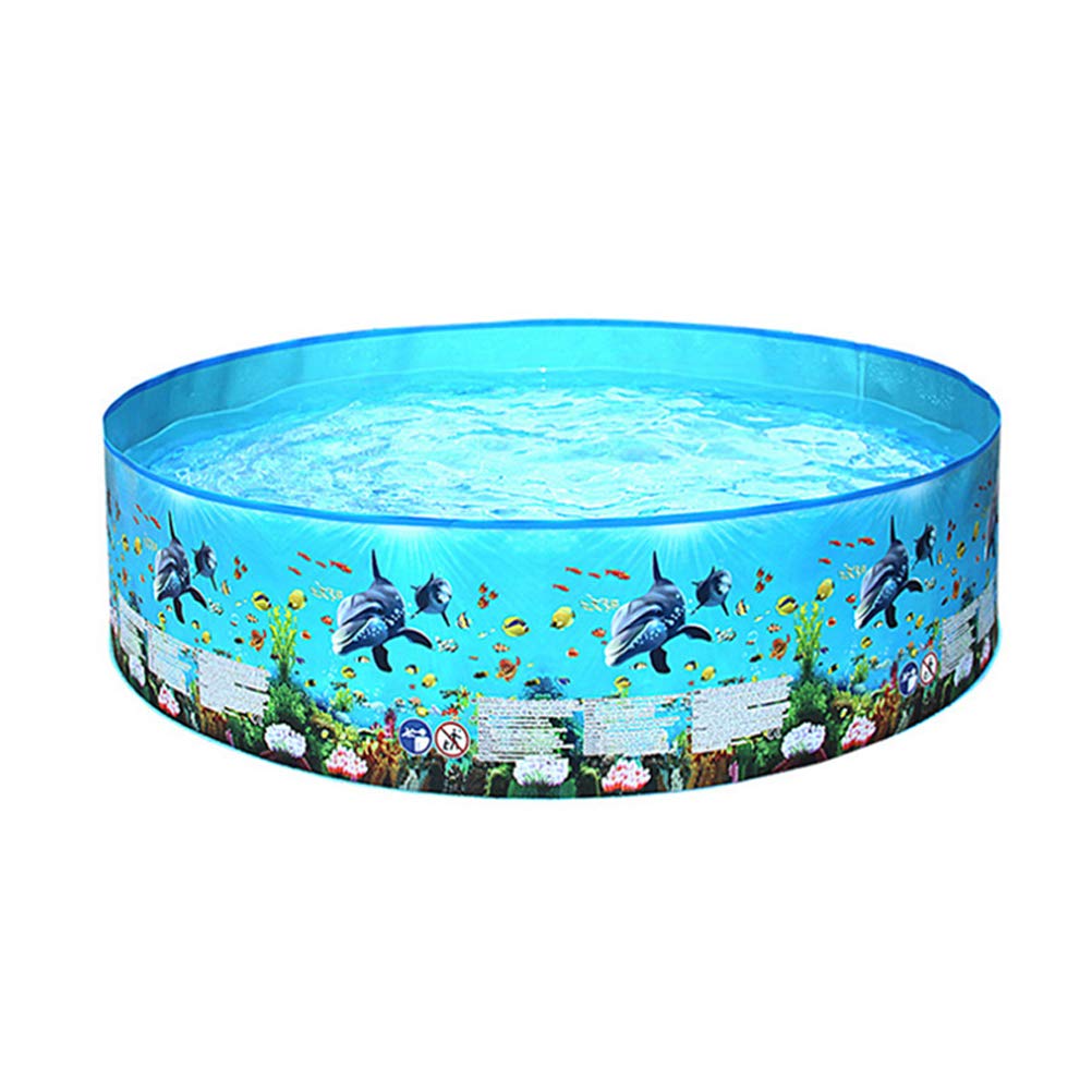 GARVALON Outdoor Round Swimming Pool PVC Hard Plastic Water Play Pool for Colorful for Summer Fun and Family Interaction