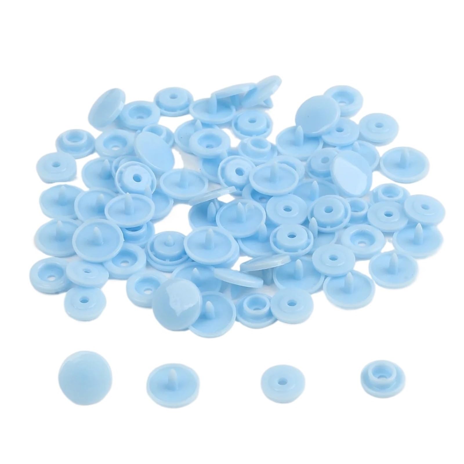 T5 Plastic Snap Buttons 400 Sets Poppers Nylon Kit for Baby Dolls Clothes Sewing Accessories(Blue)