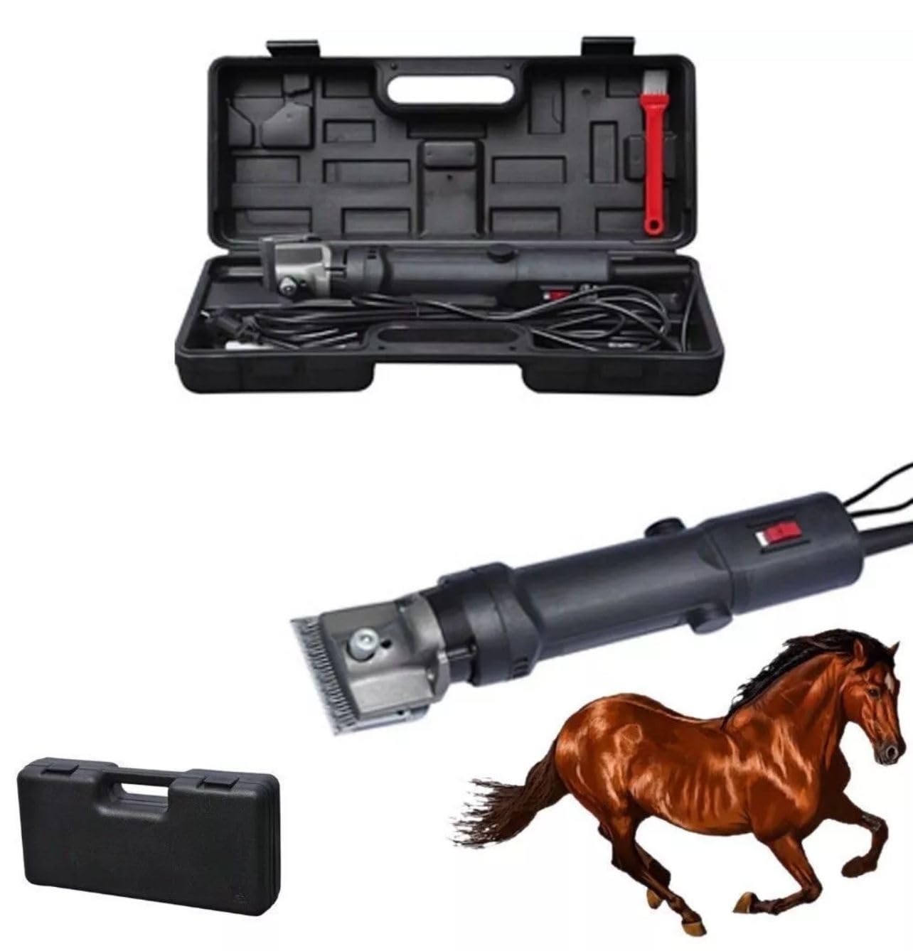 MACCHINA TOSATRICE CAVALLI PROFESSIONALE PER EQUINI OVINI TOSA ANIMALI VALIGETTA