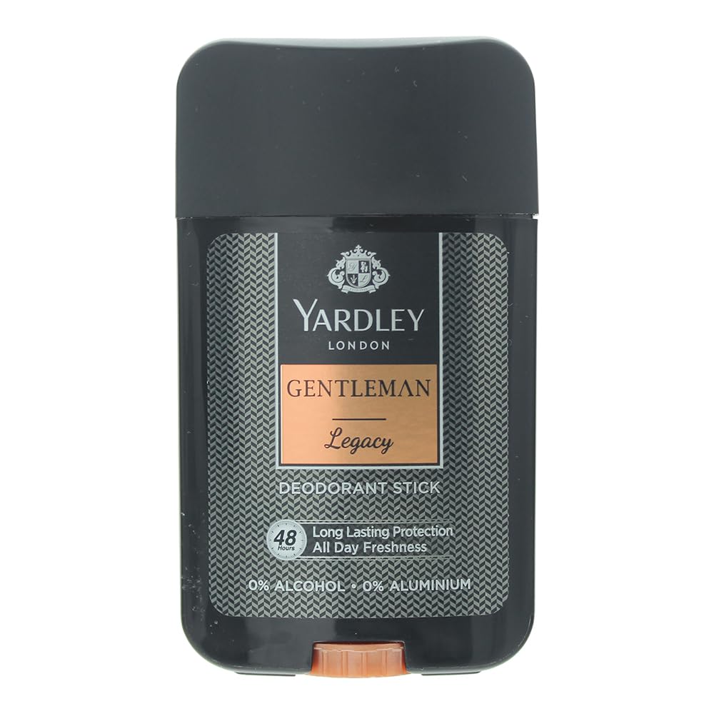 Yardley Gentleman Legacy Deodorant Stick, Masculine Fragrance, All Day Freshness - 50 Ml - Elevate Your Grooming Routine with Lasting Sophistication