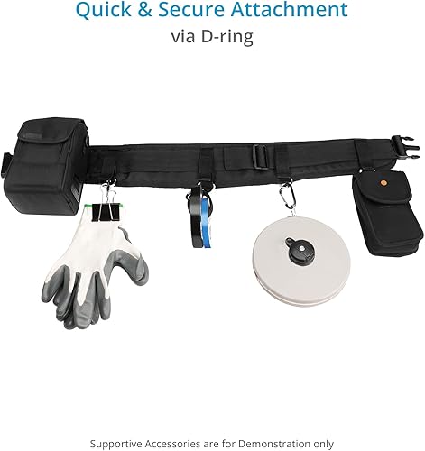 Miniatura 3 de PROAIM Cinturón de herramientas para asistentes de cámara, puños y técnicos. Para cinta Gaffer, multiherramienta y otros accesorios. Cinturón