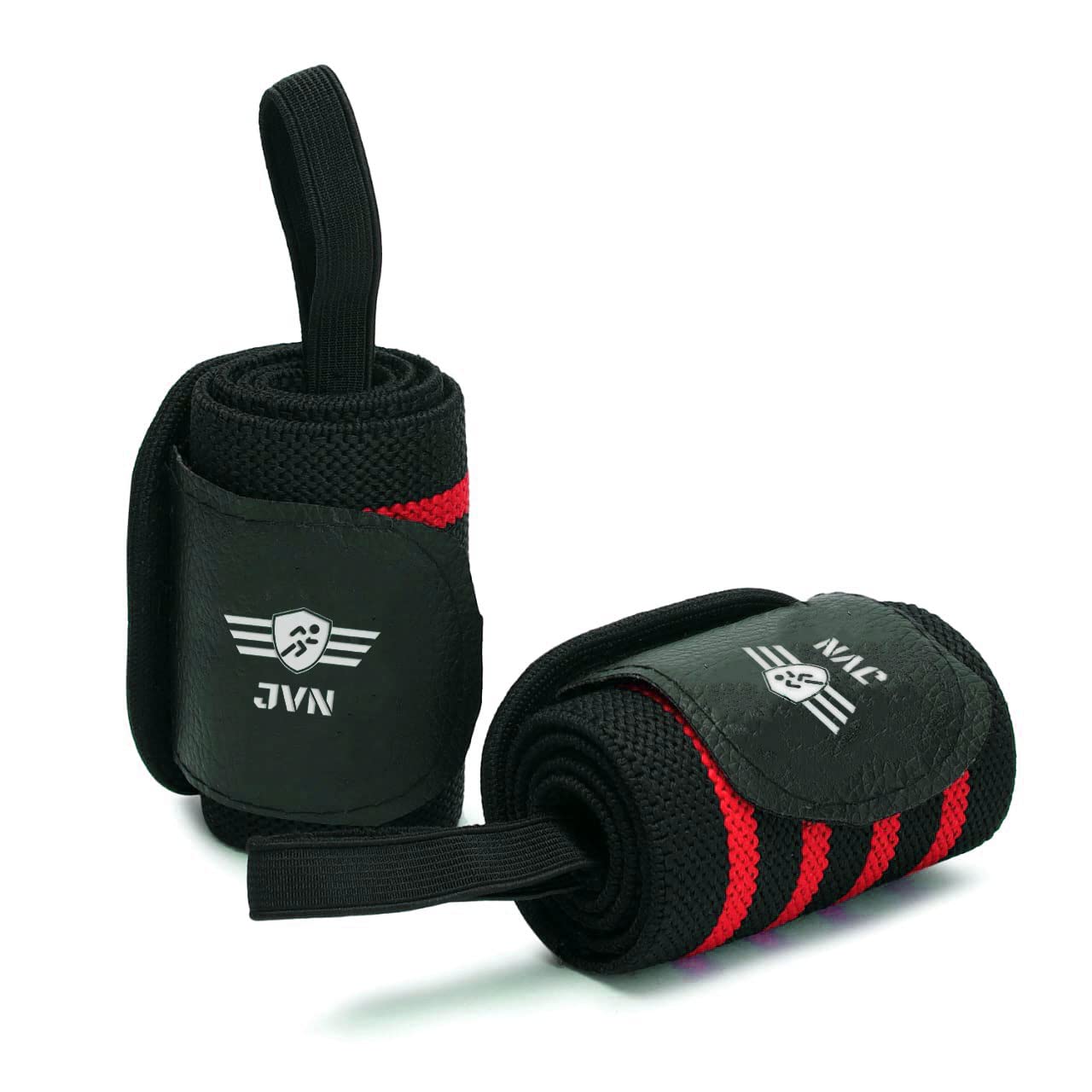 JVN Wrist Supporter for Gym Wrist Band for Men Gym&Women with Thumb Loop Straps-Wrist Wrap Gym Accessories for Men Hand Grip&Wrist Support Sports Straps for Gym,Weightlifting(Red)-image-11
