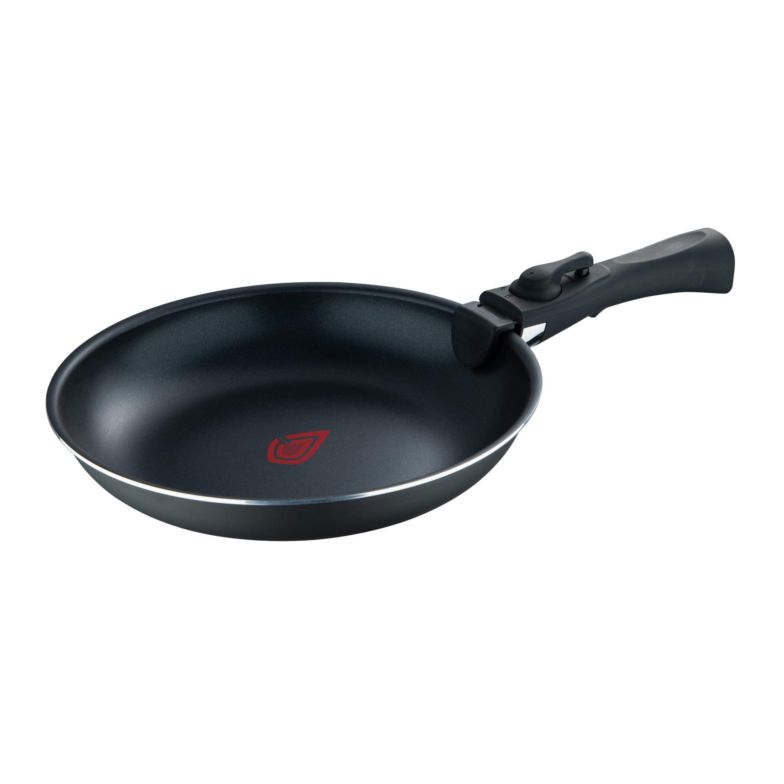 BERGNER - Set 3 Pcs Poêles à frire (22+26 cm) avec Poignée amovible - Aluminium pressé & Heat Dot - Revêtement essentiel ILAG - Noir