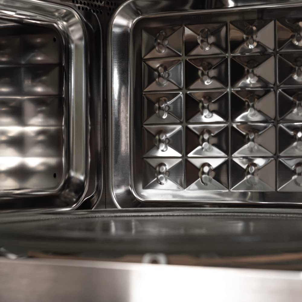 Cecotec Micro-ondes encastrable numérique 25 litres avec gril GrandHeat 2550 Built-In Steel. 1320 W, 8 fonctions, minuterie, revêtement en acier inoxydable, plateau tournant de 31,5 cm.