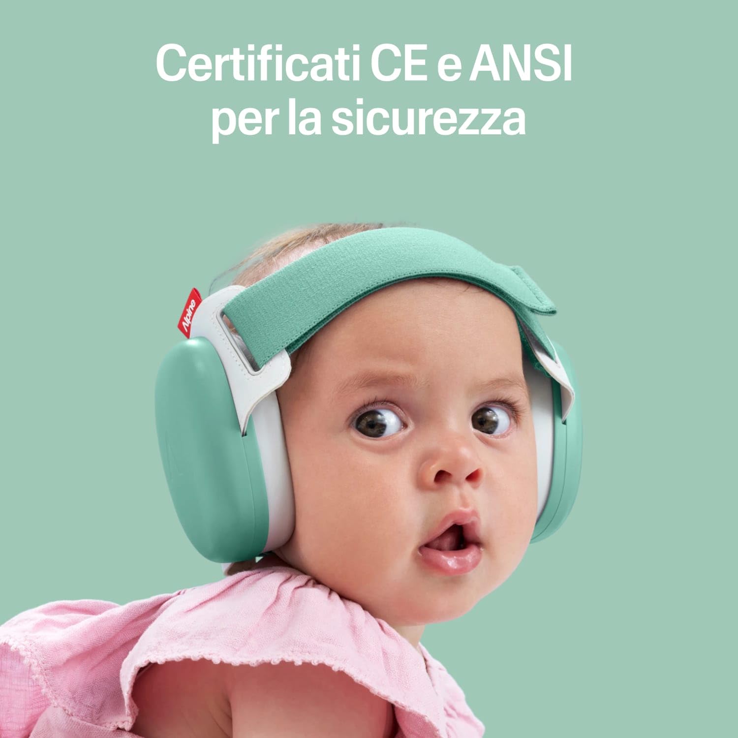 Alpine Muffy Baby Comfort Paraorecchie Neonati Protezione Udito 24 dB Verde