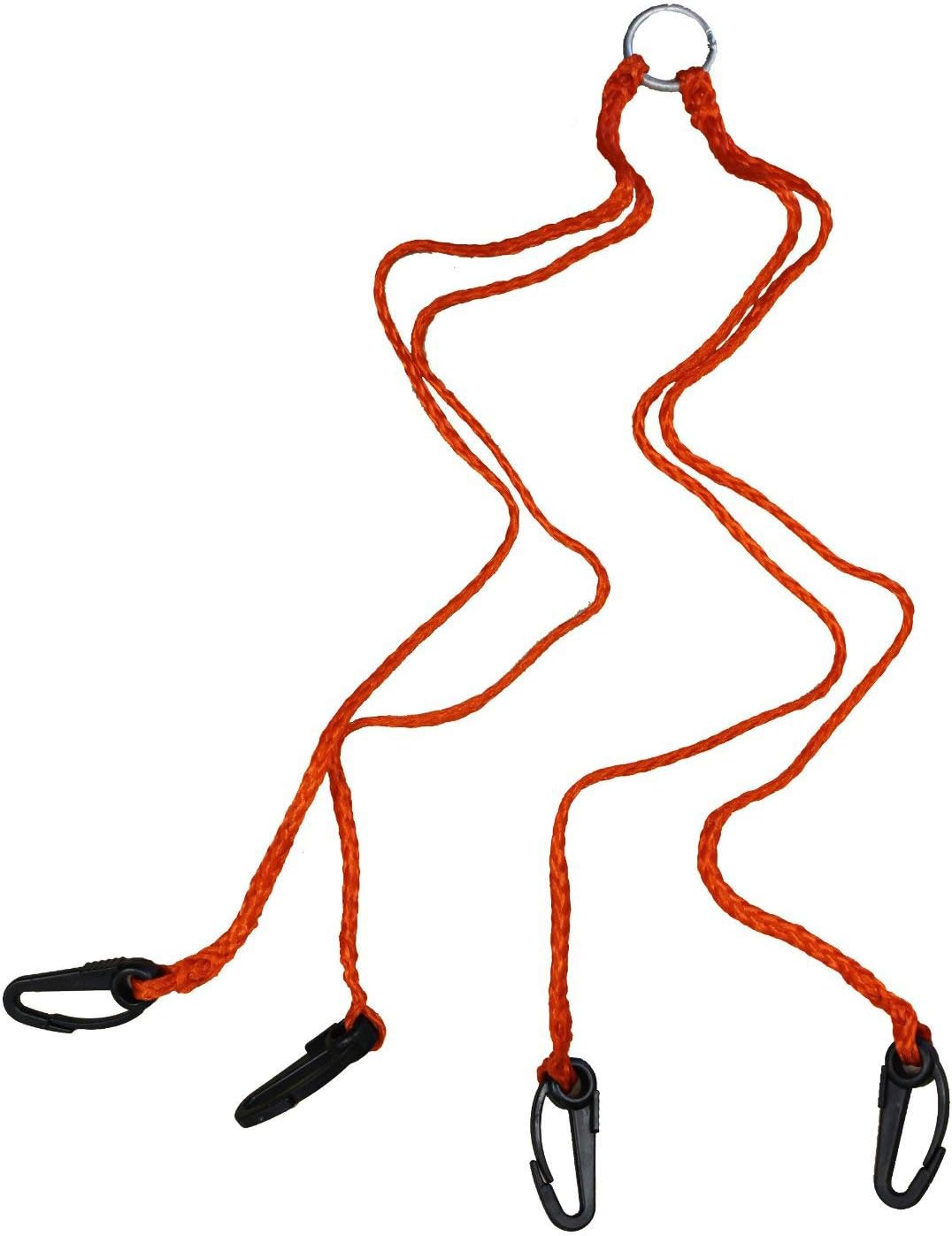 2-Pack of KUFA Sports Foldable Prawn Trap (Stretched Mesh Size:1-1/8") with 400' Rope, Yellow Float, Bait Bag & Harness Combo