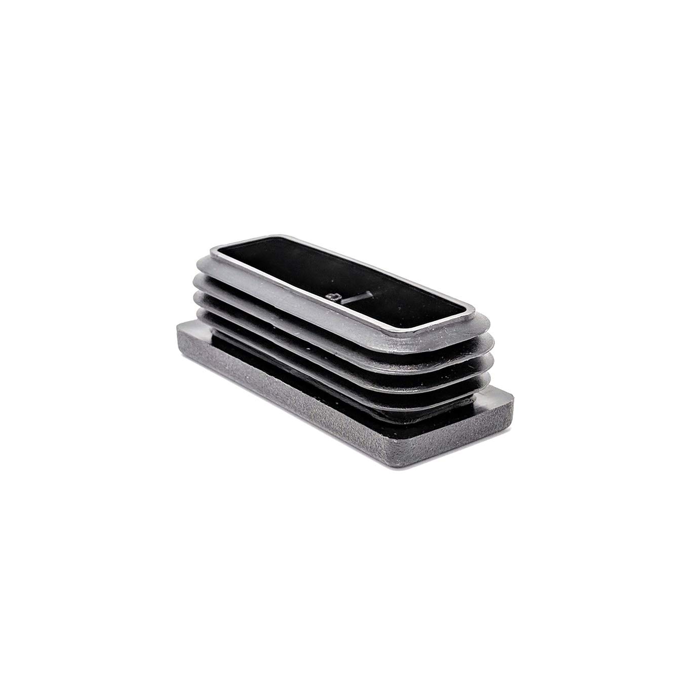 Keay Vital Parts Black Rectangle Ribbed Plastic Insert Plugs End Caps (, 60X25mm See Second Image For Dimensions- Pack Of 24) Made In Germany