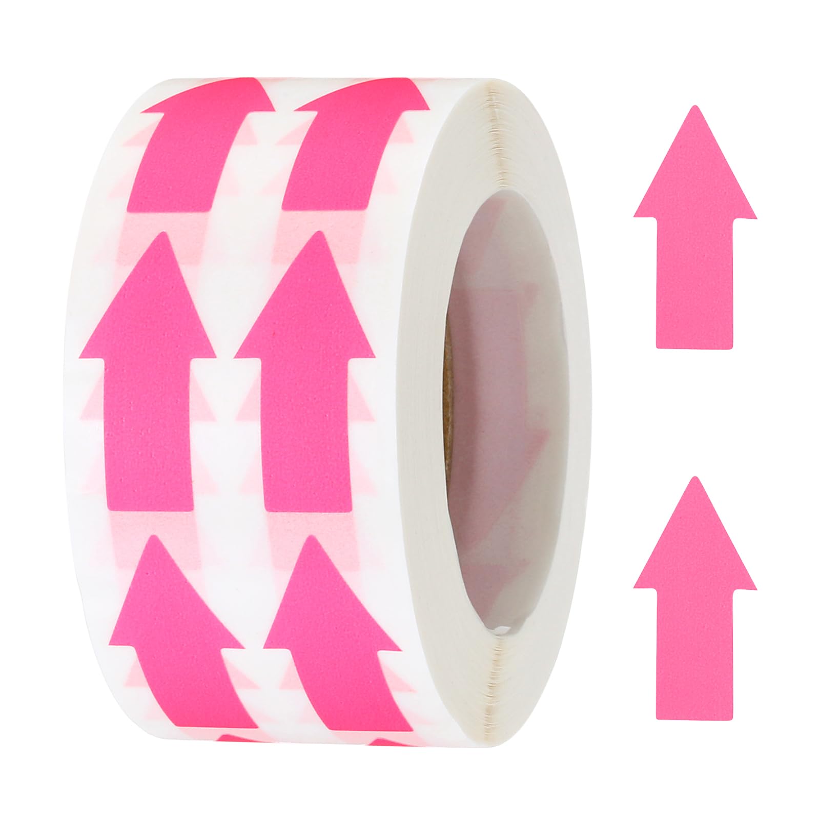 sourcing map Arrow Sticker Labels 1000 Count/Roll 0.6x1.2 Inch Fluorescent Pink Adhesive Arrow Shape Signs for Scrapbooking DIY Craft Organizing Inventory