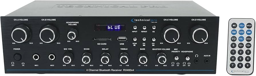 Amazon.com: Technical Pro RX400X4 1600W 4-Channel Bluetooth Home