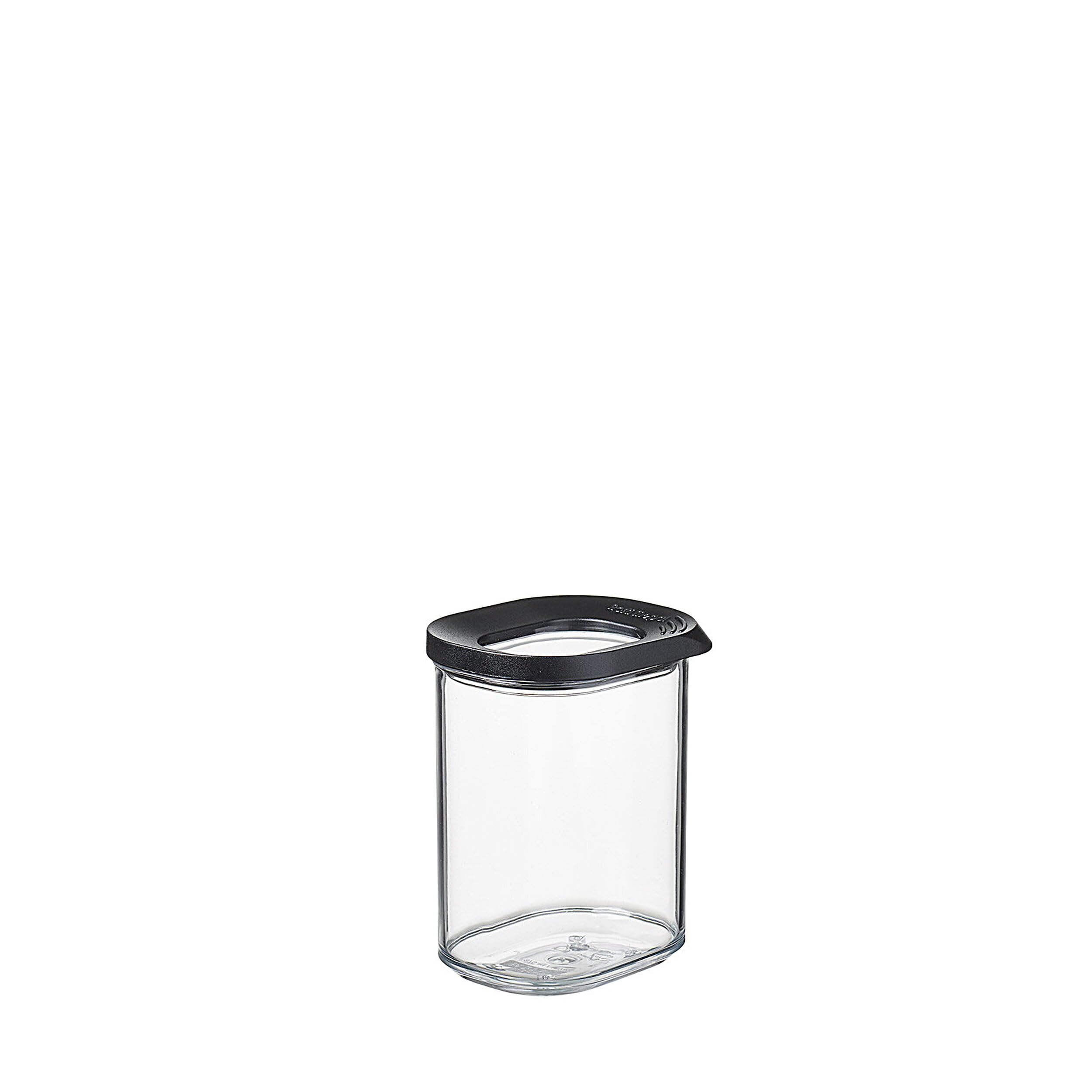 Mepal Transparent Food Storage Container - Food Containers Rectangular - Storage Box with Lid - Kitchen Container & Organizer - Stackable & Airtight Food Storage Container - 375 ml - Black