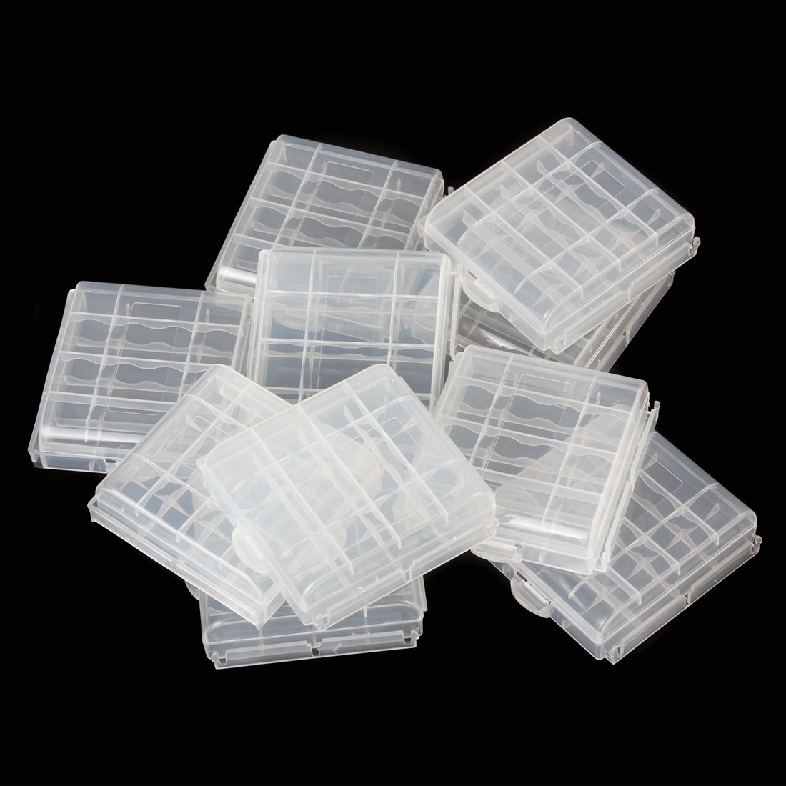 SYGA Set of 100 Plastic Portable AA/AAA 4 Cell Battery Case/Holder Battery Container-image-35