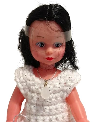 Miniatura 3 de Fashion Doll Sparkle White Wedding Angel Holidays Crochet Handmade