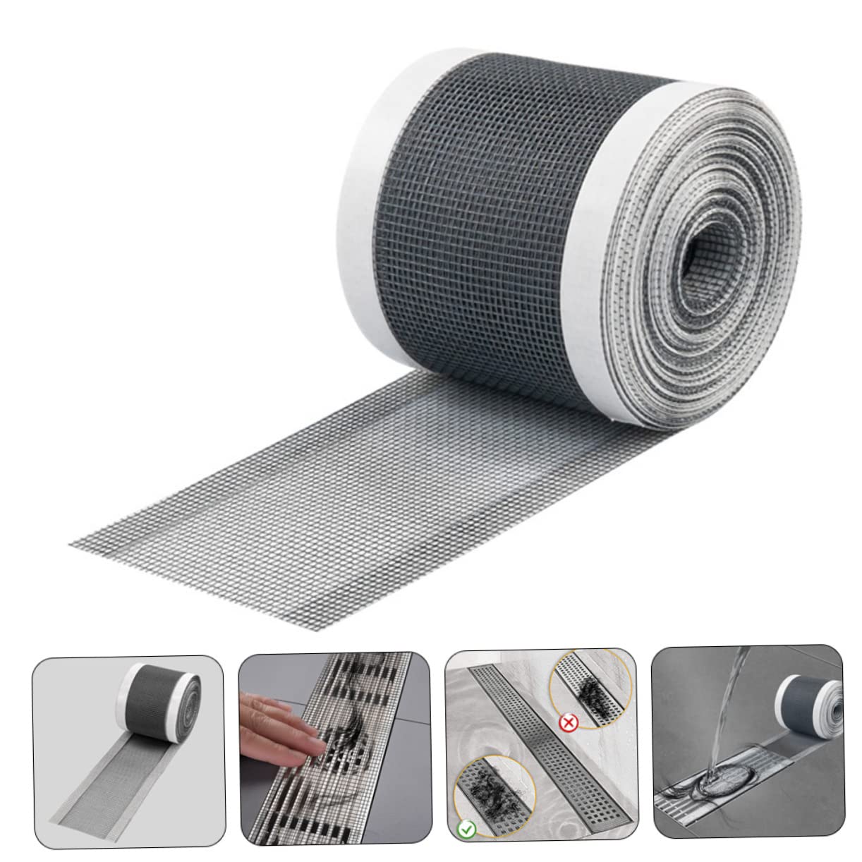 3rollos Pegatinas Desechables para Desagües Filtro Antiobstrucción De Pelo Colador Autoadhesivo para y Fregaderos