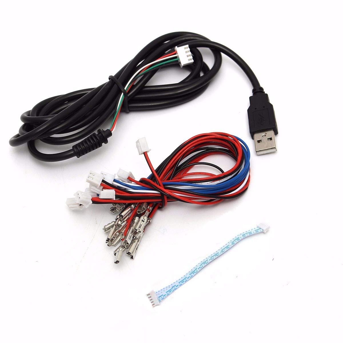 Doppi Giocatori Gioco Nero Console Di Gioco Arcade Fai Da Te Kit Di Parti Di Ricambio Codificatori Usb Su Pc Doppi Joystick E Pulsanti