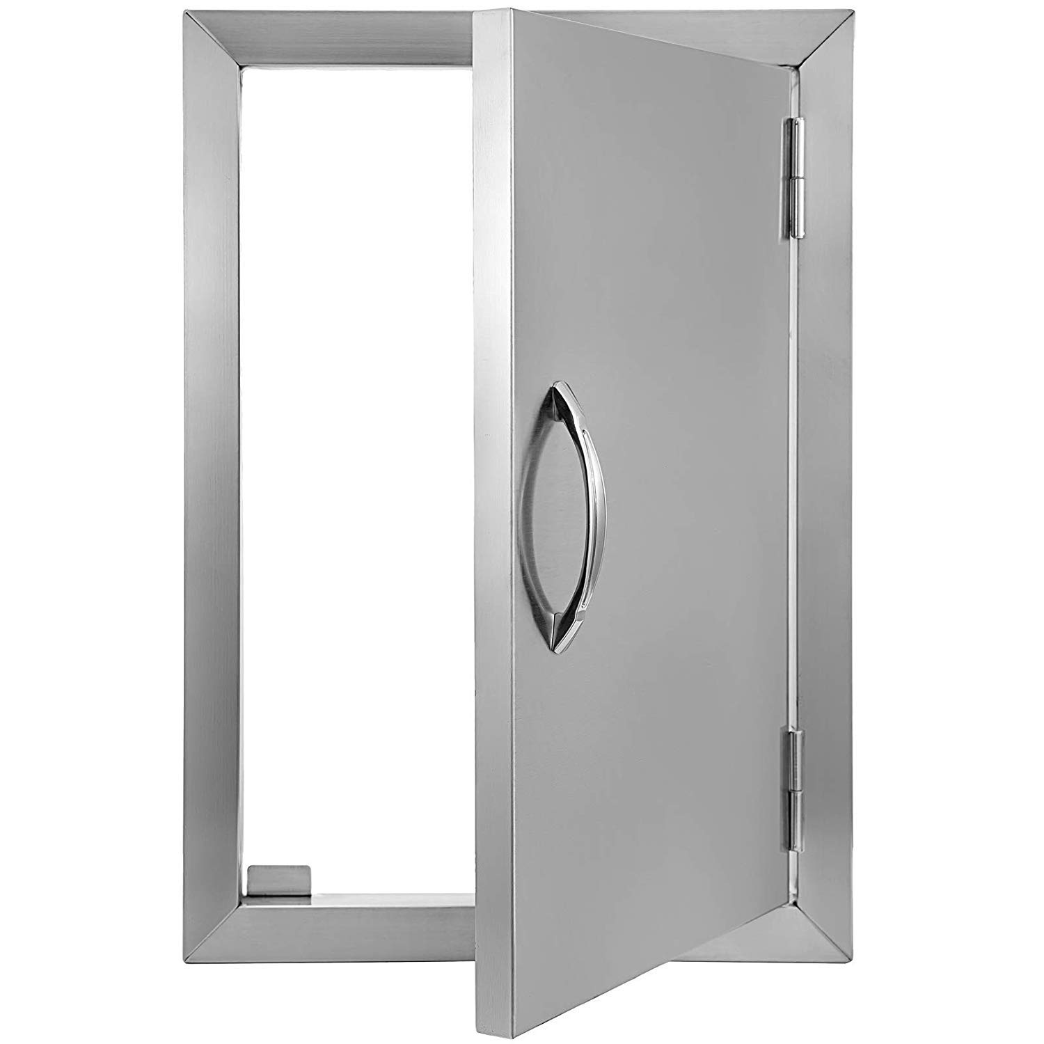 BBQ Access Door 20H x 14W Inches BBQ Island Door Brushed Stainless Steel for Outdoor Kitchen or BBQ Island