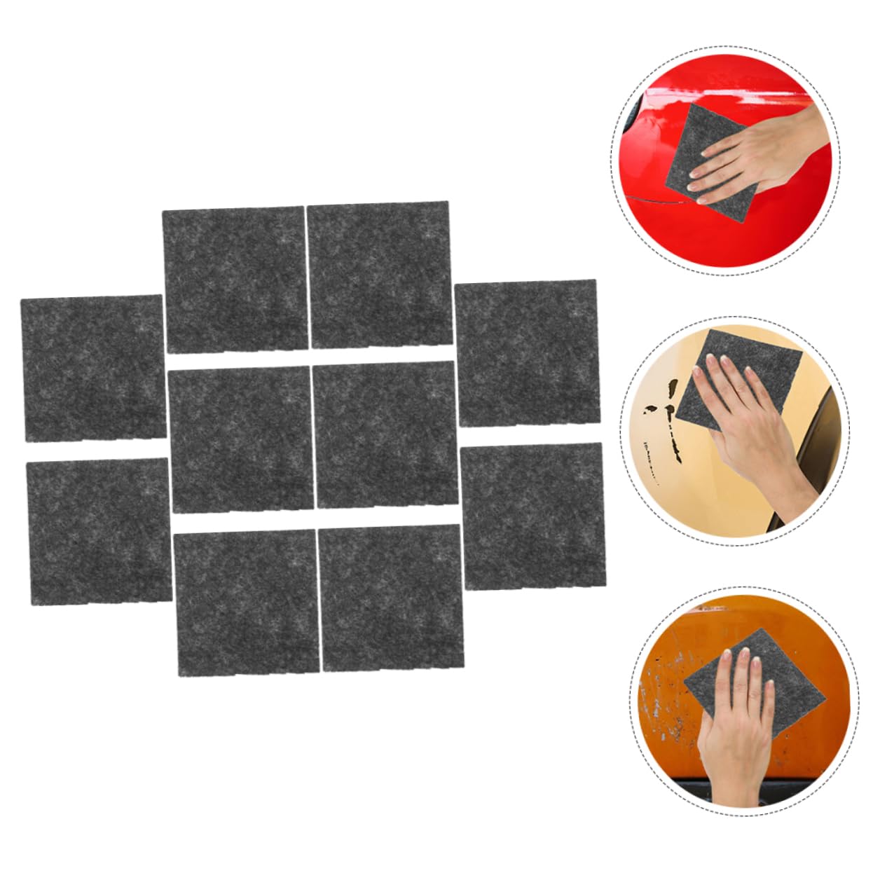 Mikinona 10pcs Nano Sparkle Cloth for Vehicle Paint Scratch Remover Car Scratch Repair Multi-Purpose Nano Durable Water Spot Restoration