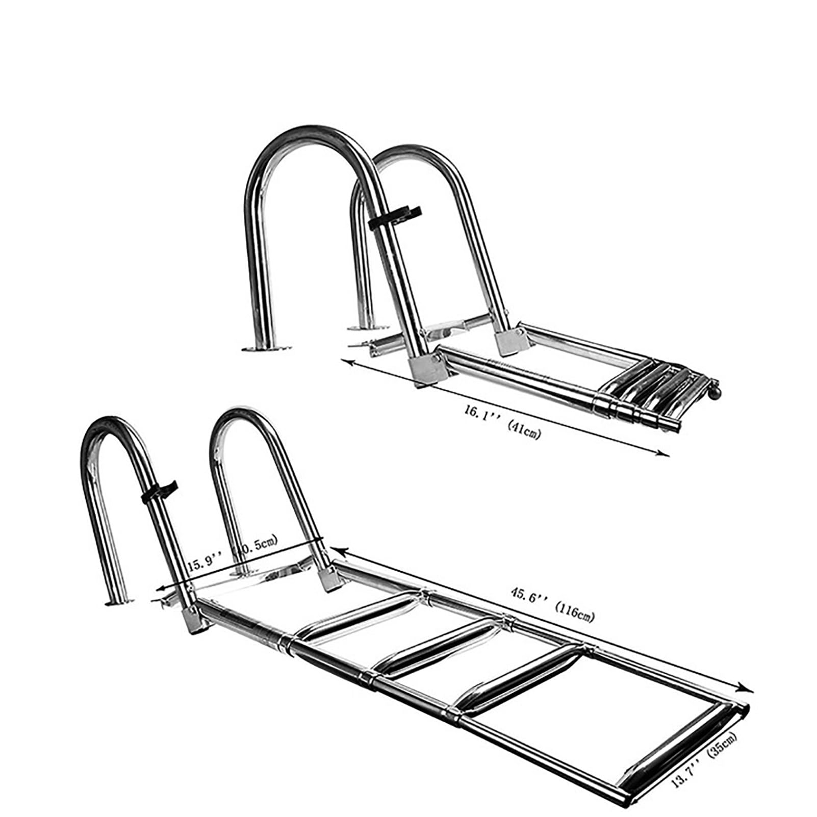 Scale per imbarcazioni scaletta bagno Telescopica Pieghevole In 4 Fasi Scaletta Barca Inox Scalette Barche Pieghevole Piscina Ponte Galleggiante Marina Drop Boat per piscina ponte barca