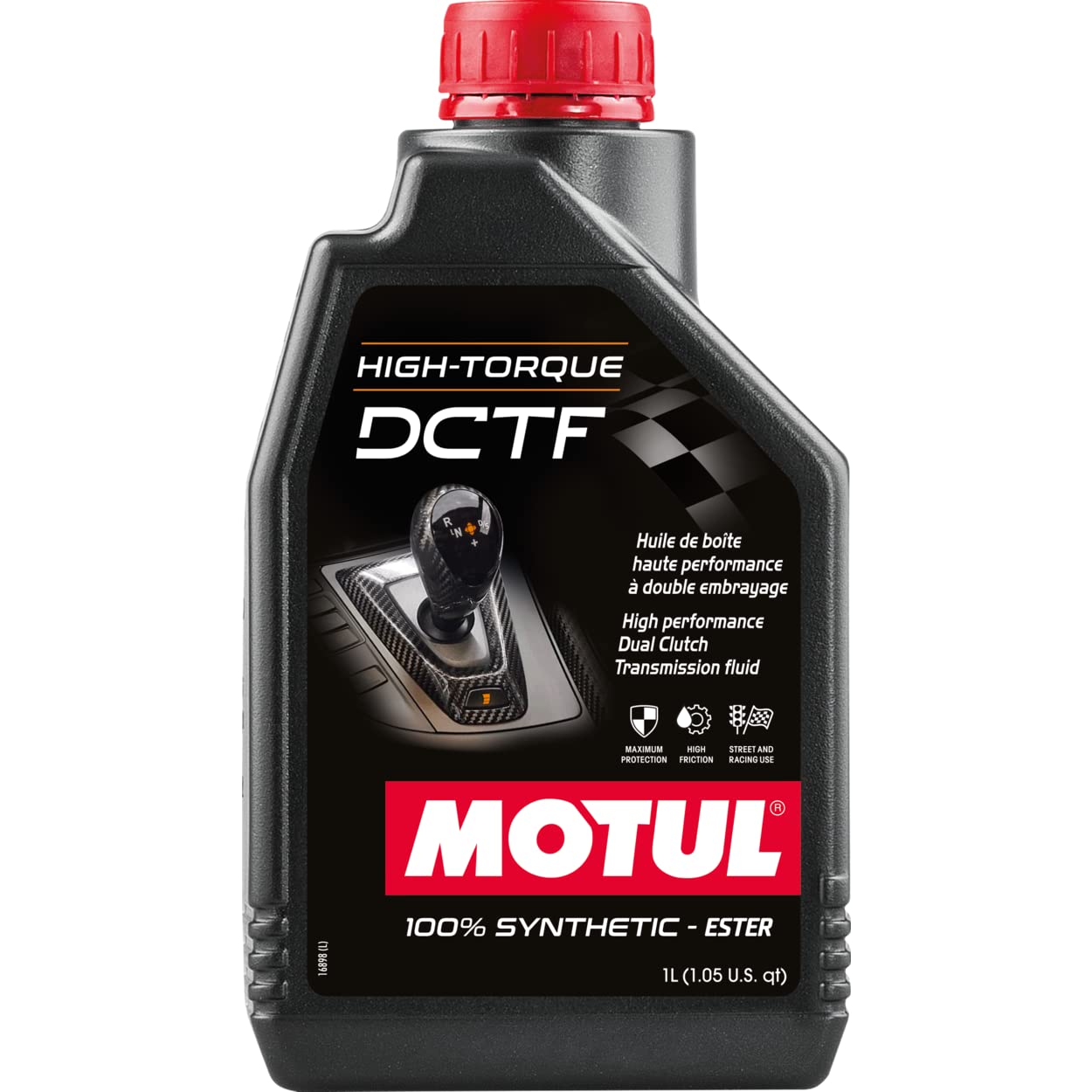 Motul 110440 High-Torque Dual Clutch Transmission Fluid DCTF High Performance Street and Race Gear Box Lubricant 1 Liter