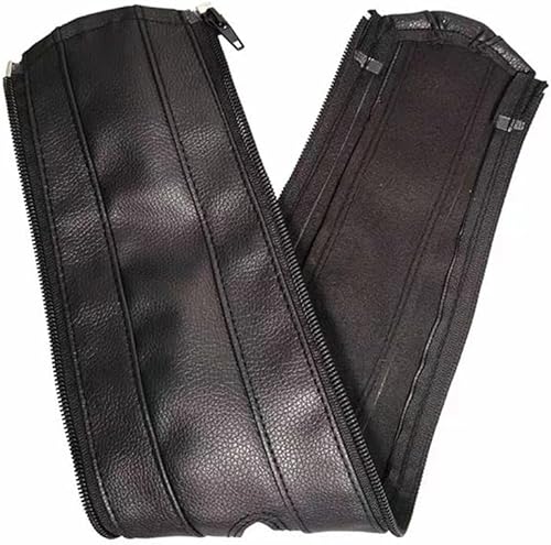 Miniatura 3 de Funda de piel sintética con cremallera extraíble para manillar, compatible con asientos de automóvil y cochecitos Doona (negro)