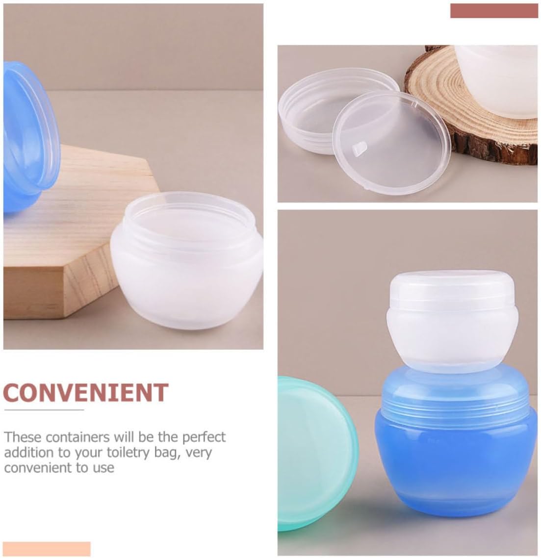 18pcs Lightweight Reusable Pp Cosmetic Sub Package Jars with Lids for Travel and Camping, Empty Cream Containers for Facial Cream Storage