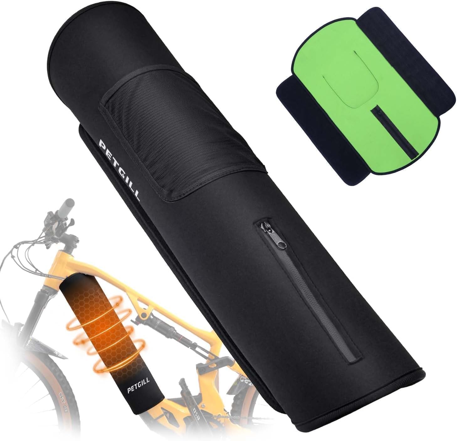 E-Bike Battery Cowl Waterproof Thermal Protector, 11.8-16.9in – Neoprene Dustproof Battery Sleeve for Chilly Climate, Lengthen Battery Life