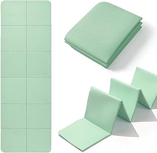 Tappetino Yoga Pieghevole 183 X 61 X 0.4 cm Tappetino Palestra Pieghevole Tappetino Fitness Antiscivolo Yoga Mat con Borsa, per Fitness Esercizio Pilates Sport