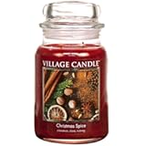 Christmas Spice&comma; Large Glass Apothecary Jar Scented Candle&comma; 21&period;25 oz&comma; Red