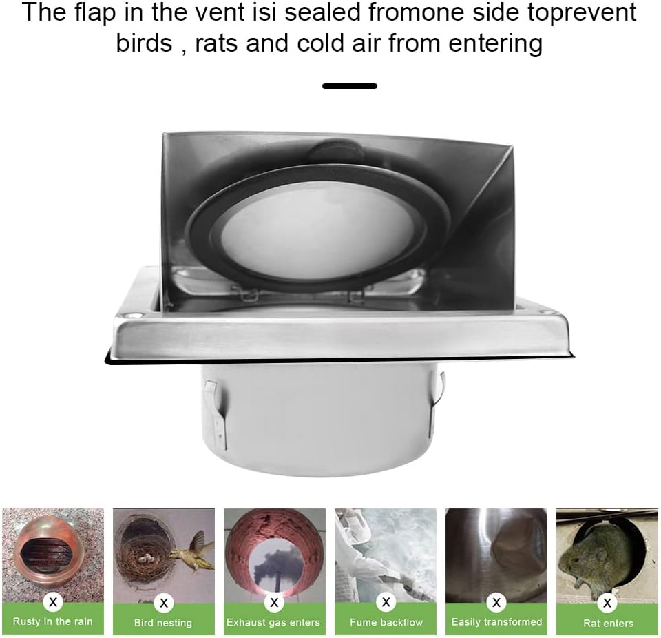 Buy LbsAMP Cowled External Square Air Vent Cover 100mm Anti Insect