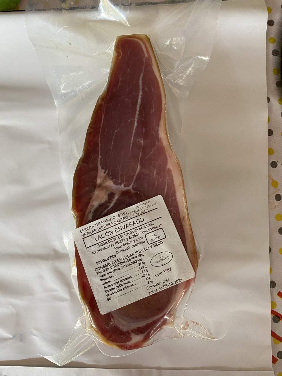 Carnicas Maria Castro - Lacon De Cerdo De Lalin(Galicia), 500 Gr