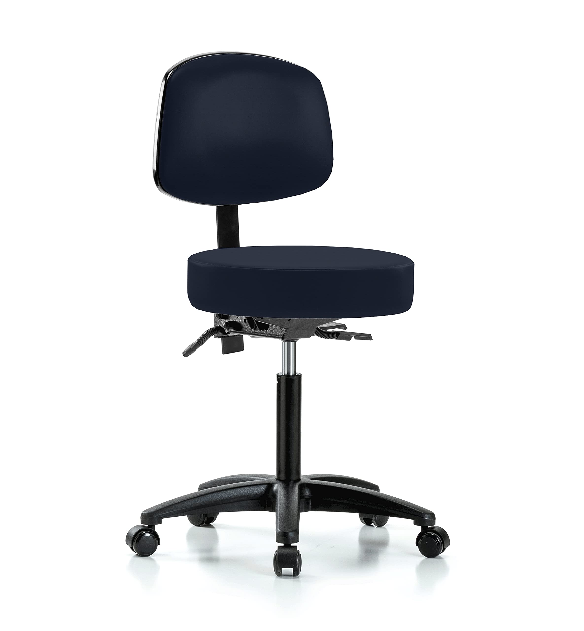 Perch Exam Stool, Casters, 20.75-28.75", Imperial