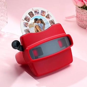 Custom 3D Photo Viewfinder – Personalized Retro Style Film Reel Viewer with Your Own Pictures & Text – Unique Gift for Couples, Family – Perfect for Christmas, Birthday, Valentine’s Day