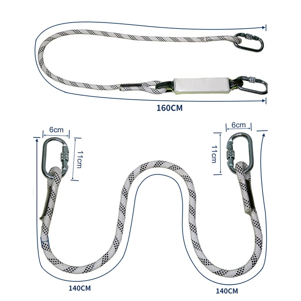 SwaYve Cinturón de Seguridad para Trabajos Aéreos, Arnés de Seguridad de Cuerpo Completo, Kit de Arnés de Seguridad para Escalada, Arnés de Detención de Caídas, para Escalada en Árboles, Montañismo, R