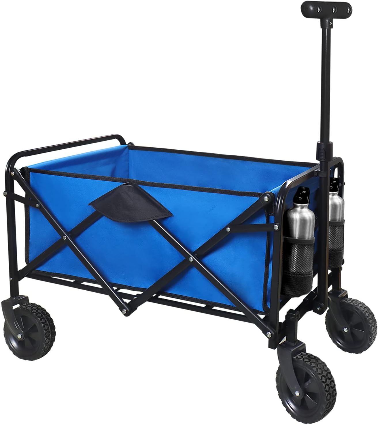 Folding Utility Wagon Cart Outdoor, Collapsible Large Capacity Heavy
