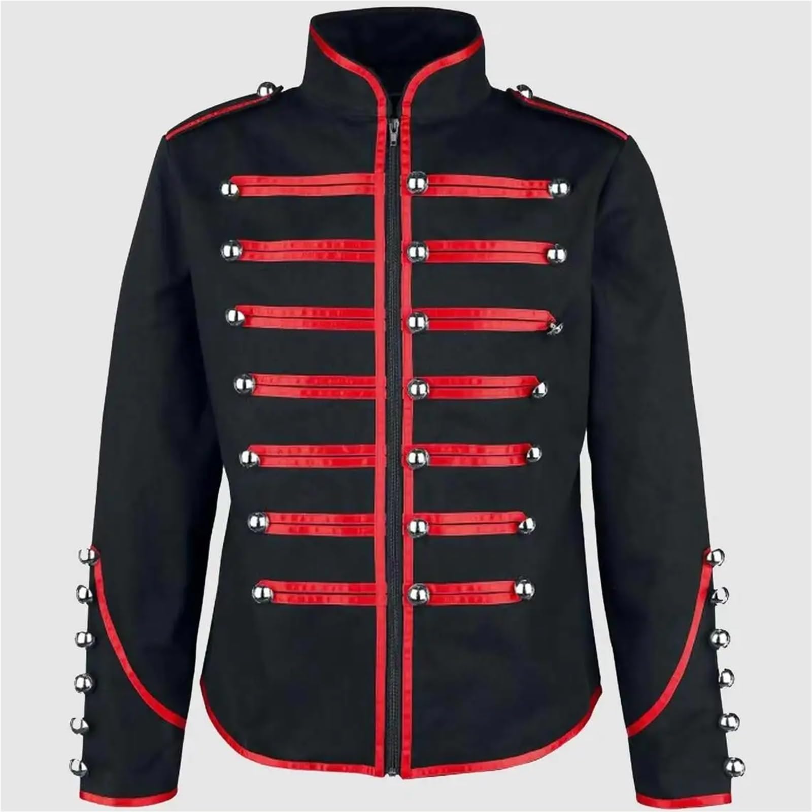 Abbigliamento Vintage Uomo Giacche da uomo in stile steampunk, giacche vintage, colletto rialzato, cappotto rock, punk retrò