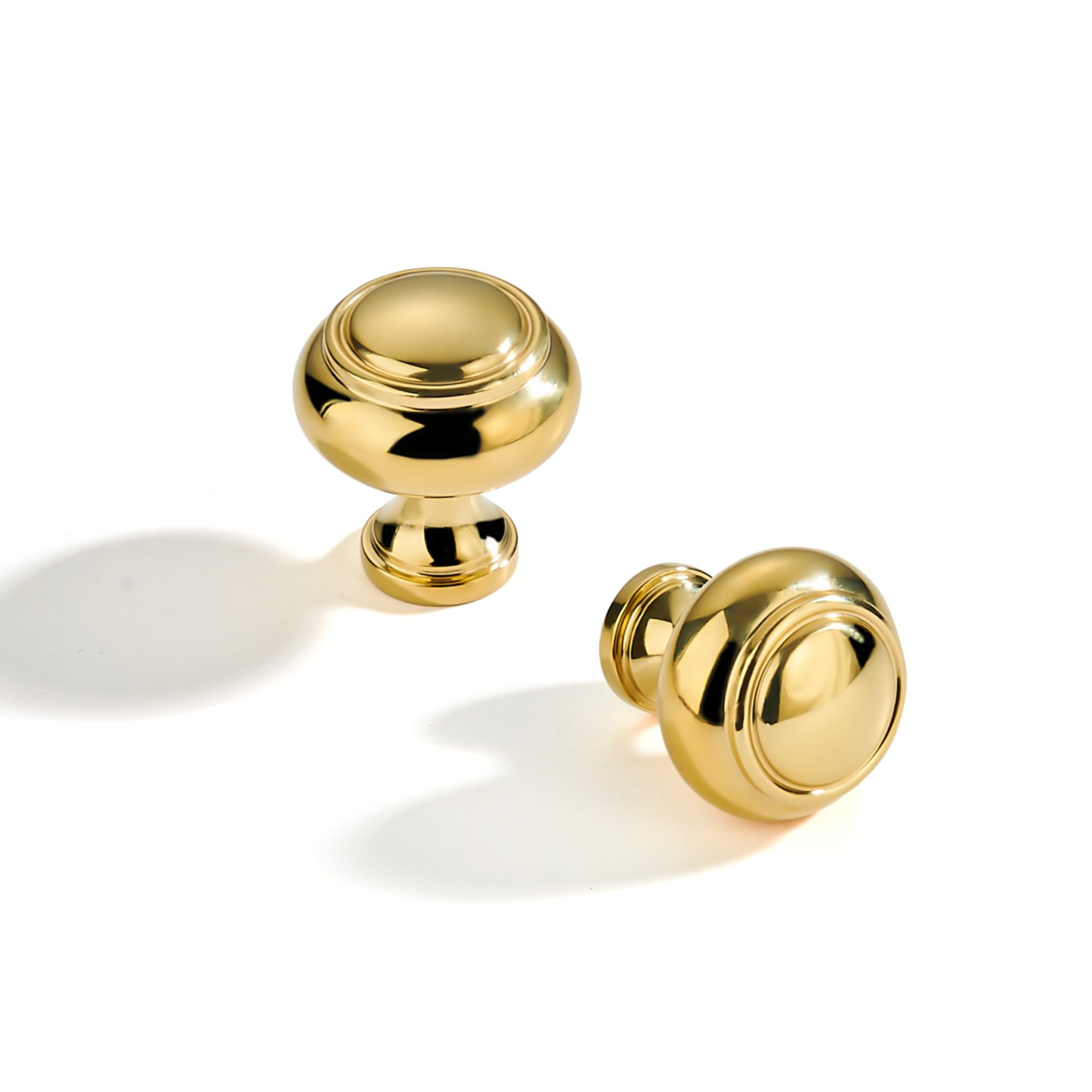 KHTUMEWARE Luxury Solid Real Brass Handmade Unlacquered Brass Cabinet Knobs image