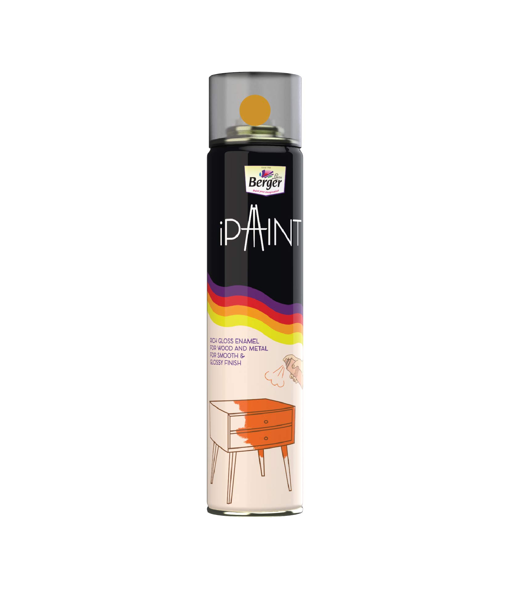 iPaint DIY Rich Gloss Enamel Paint - Gold Finish