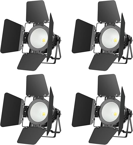 Miniatura 10 de BETOPPER Luces de escenario de 200 W COB LED Focos de escenario con puerta de granero blanco cálido y frío luces LED DMXmaestro esclavo DJ focoluces