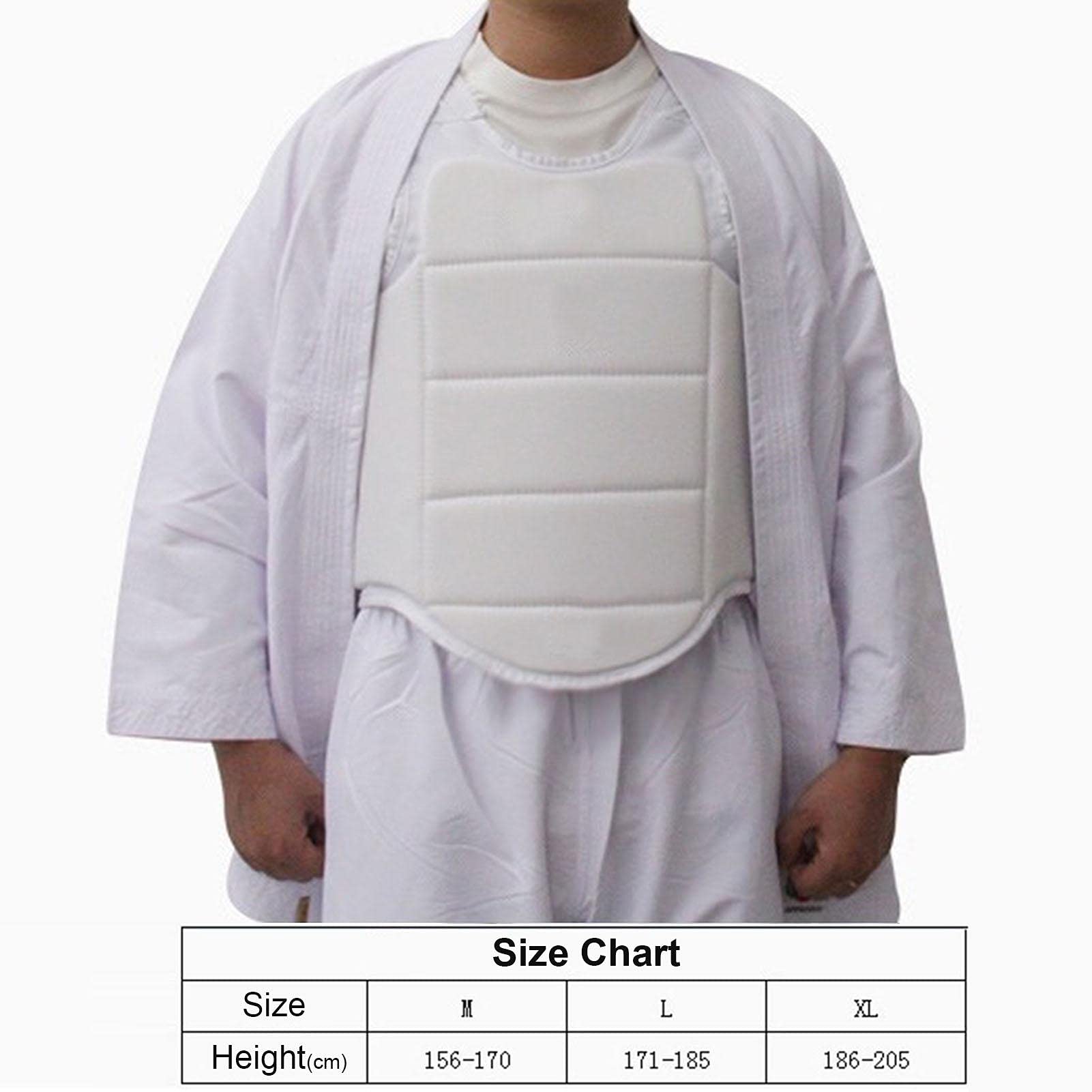 Karate Chest Guard Sanda Women Men Kids Protection Pad Sparring Training Kickboxing Taekwondo Protector Vest Black L - View #9