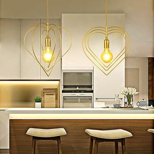Miniatura 2 de Art Decor Chandelier Ceiling Light, Nordic Creative Heart Chandelier LED Modern Lights for Living Room Bedroom Children's Room Restaurant Kitchen