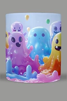 Sevimli Hayaletler Temalı Kupa, 330 ml, Beyaz, Seramik
