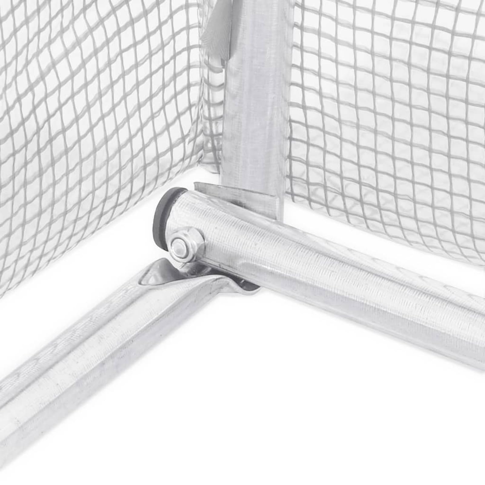Szklarnia 60 m² ze stali ocynkowanej i 140 g/m² PE 12 x 5 x 2,3 m biała – z drzwiami z zamkiem błyskawicznym i oknami z siatki do uprawy warzyw