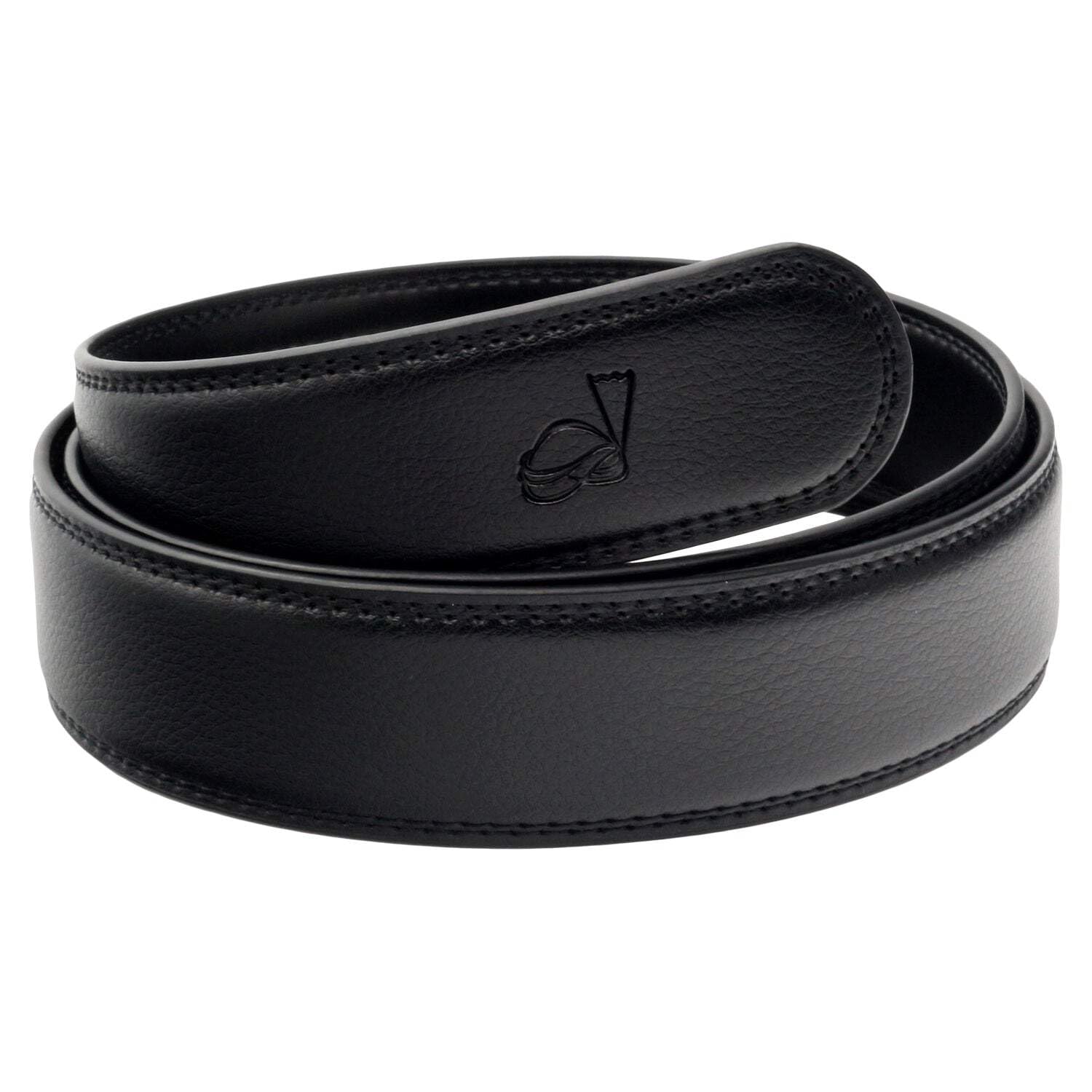 QHA Mens Ratchet Belt Strap 35mm Wide Automatic Belts Without Buckle Q01 Black 40"-46"